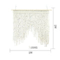Room Decor Hand Woven Tapestry Wall Curtains With Bohemian Leaves
