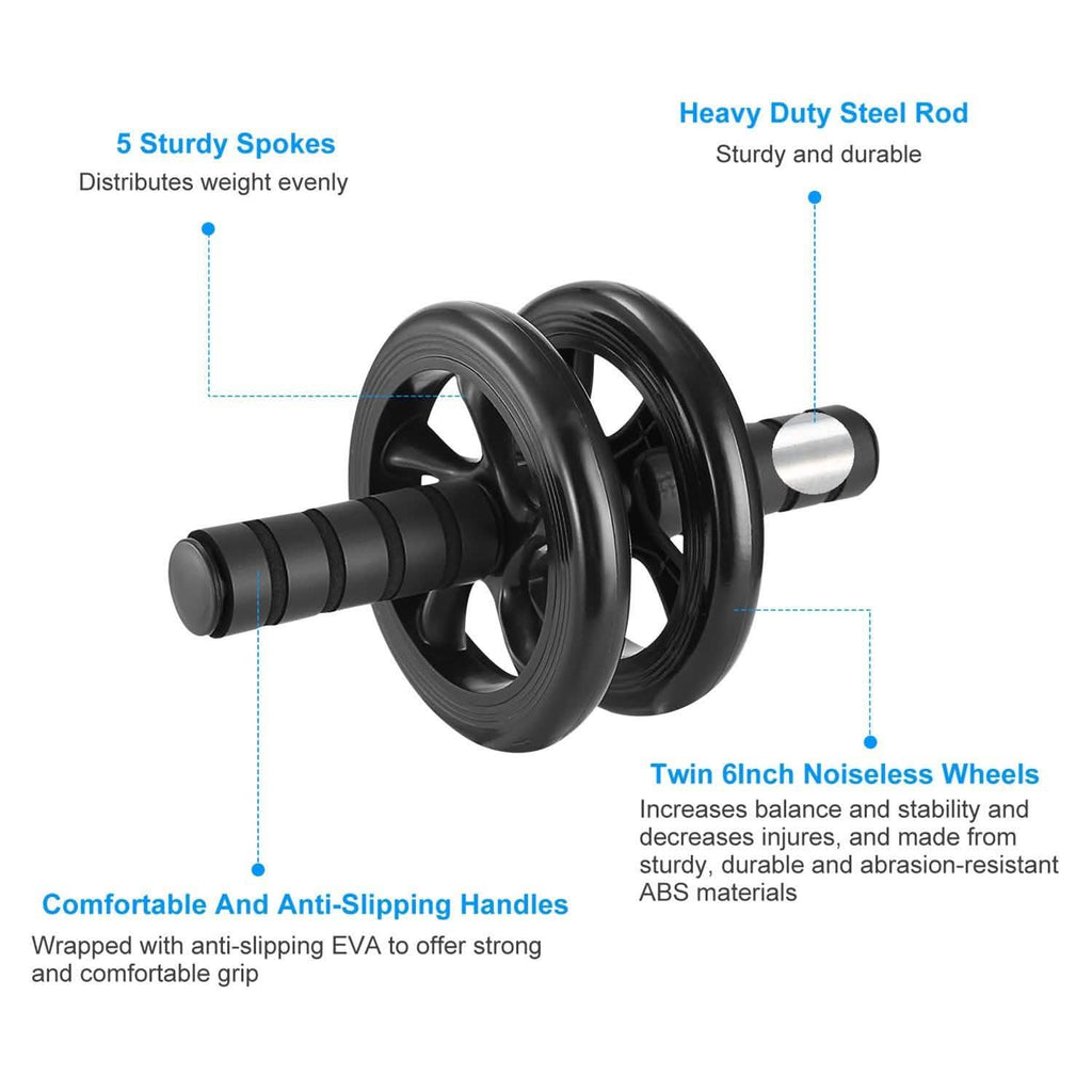 Ab Roller Wheel Fitness Exercise with Knee Pads