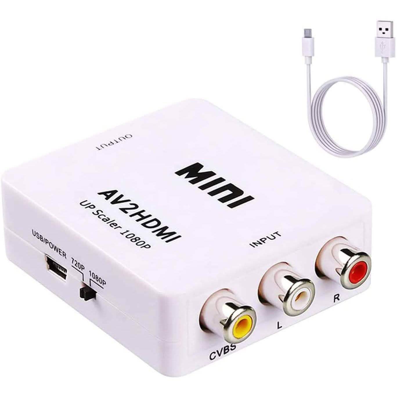 ABLEWE 1080P Mini RCA Composite CVBS Video Audio Converter Adapter