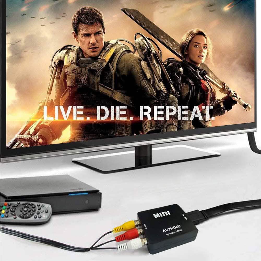 ABLEWE 1080P Mini RCA Composite CVBS Video Audio Converter Adapter