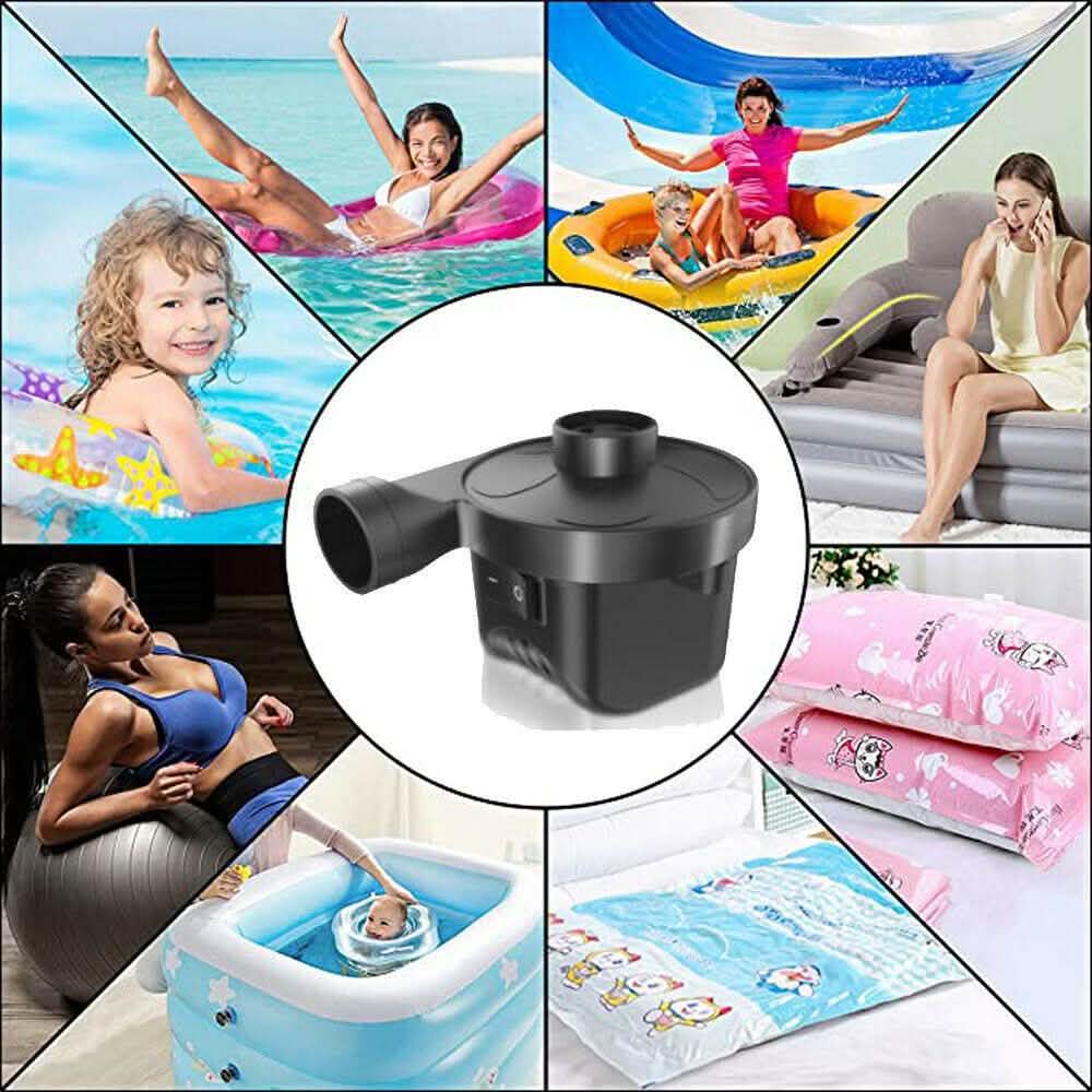 AC DC12V Electric Air Pump Inflator with 3 Nozzle