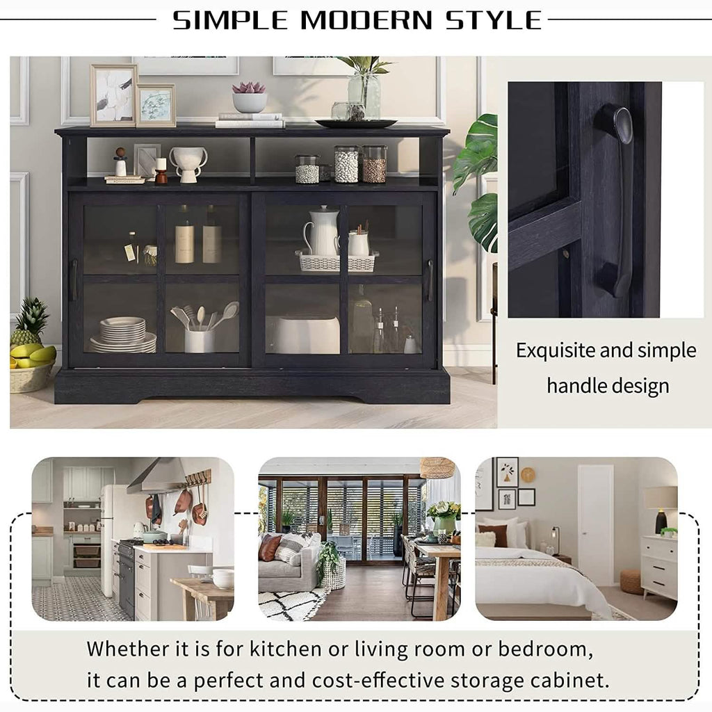 Accent Cabinet Wood Kitchen Buffet Sideboard