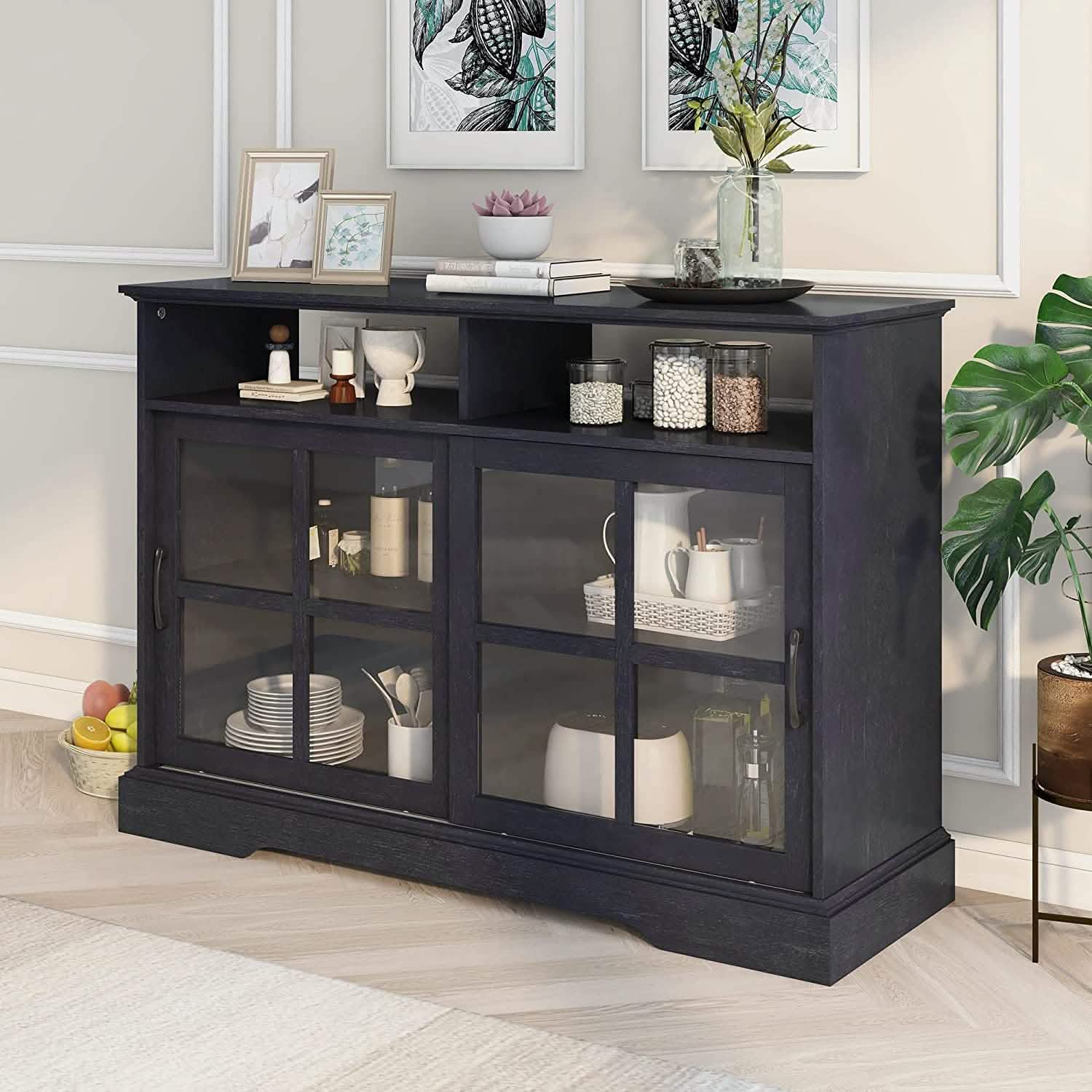 Accent Cabinet Wood Kitchen Buffet Sideboard