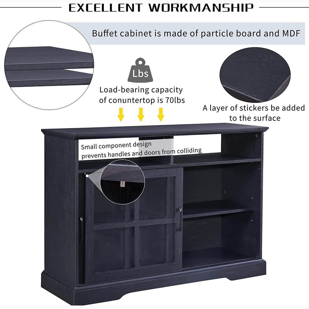Accent Cabinet Wood Kitchen Buffet Sideboard