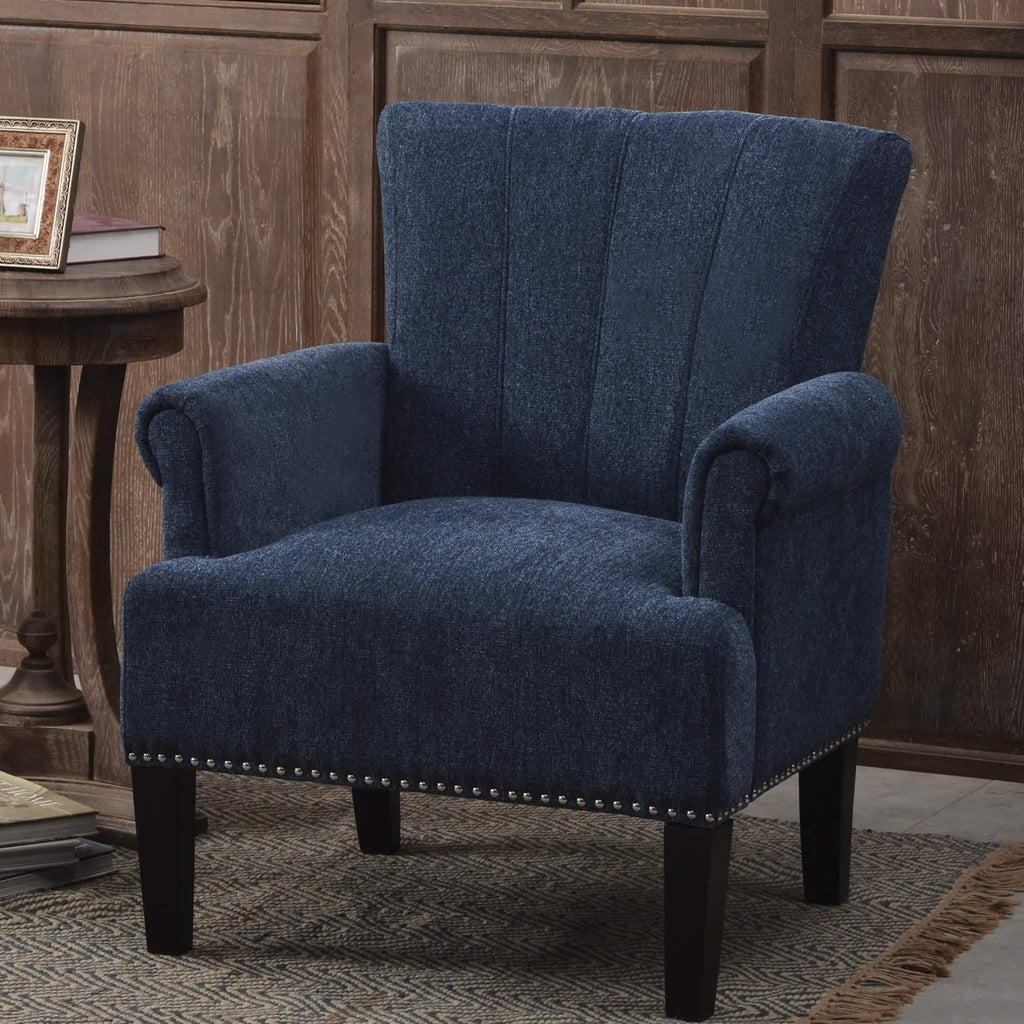 Accent Rivet Tufted Polyester Armchair