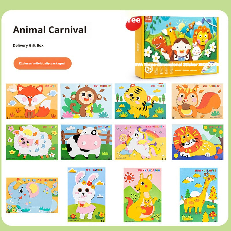 Childrens DIY 3D EVA Sticker Art Craft Toy