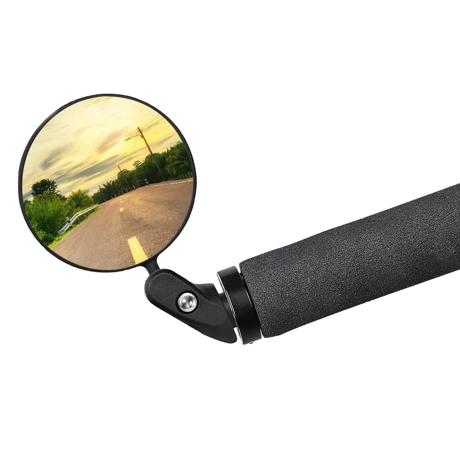 Adjustable 360 Rotation Bike Rearview Mirror Safety Cycling Wide Angle Rear View Bicycle Handlebar Mirrors For 18-22MM Grips Bike Mirror Bicycle Handlebar Rearview Mirrors HD Safety Rear View Mirror Convex Mirror With 360˚Adjustable