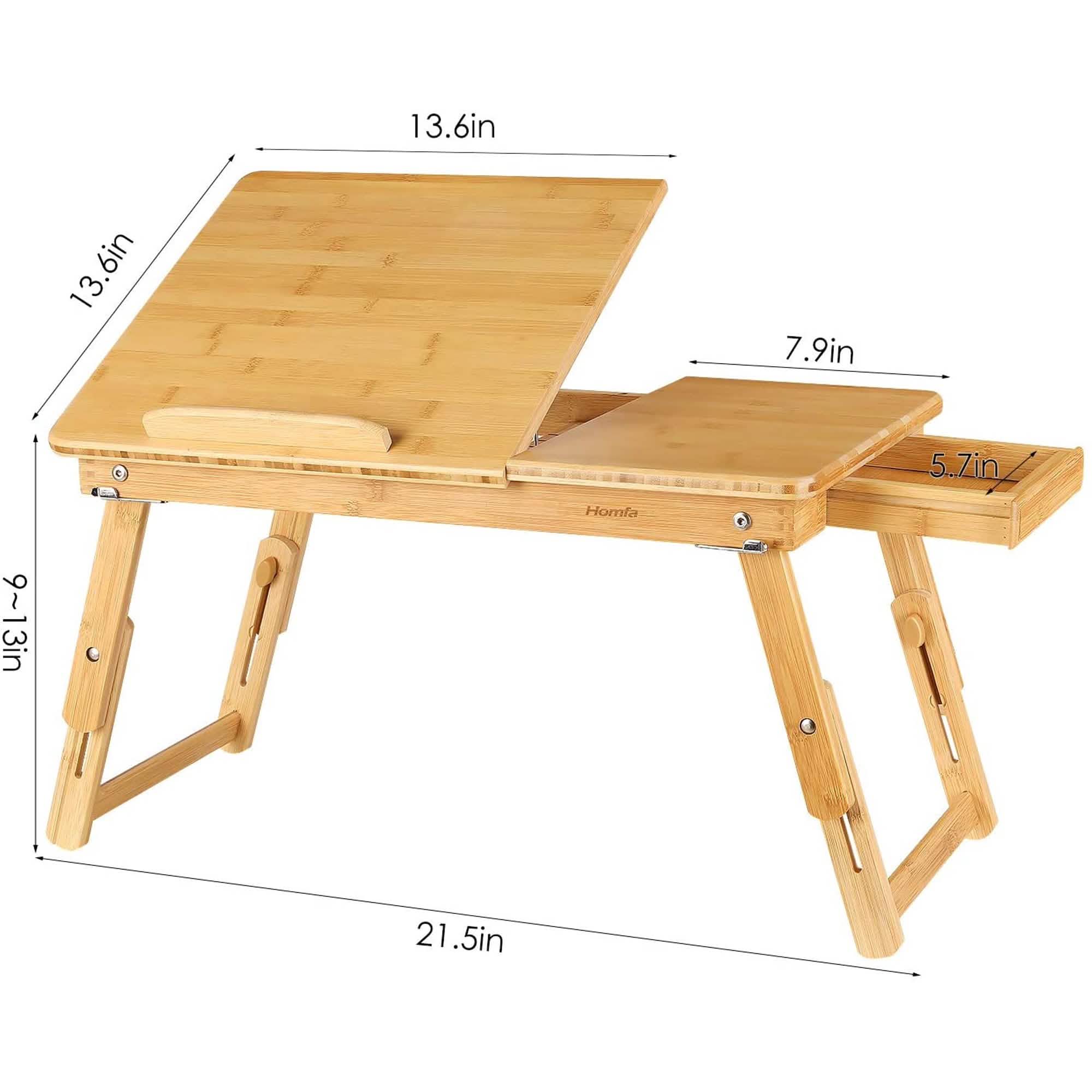 Adjustable Bamboo Laptop Desk