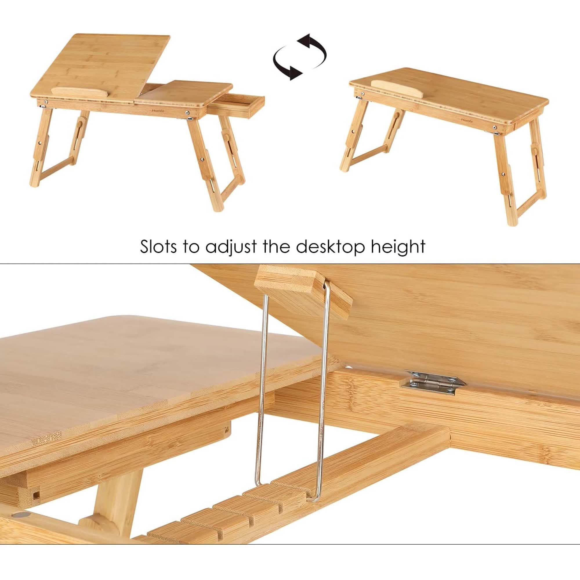 Adjustable Bamboo Laptop Desk
