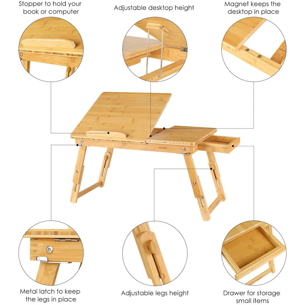 Adjustable Bamboo Laptop Desk