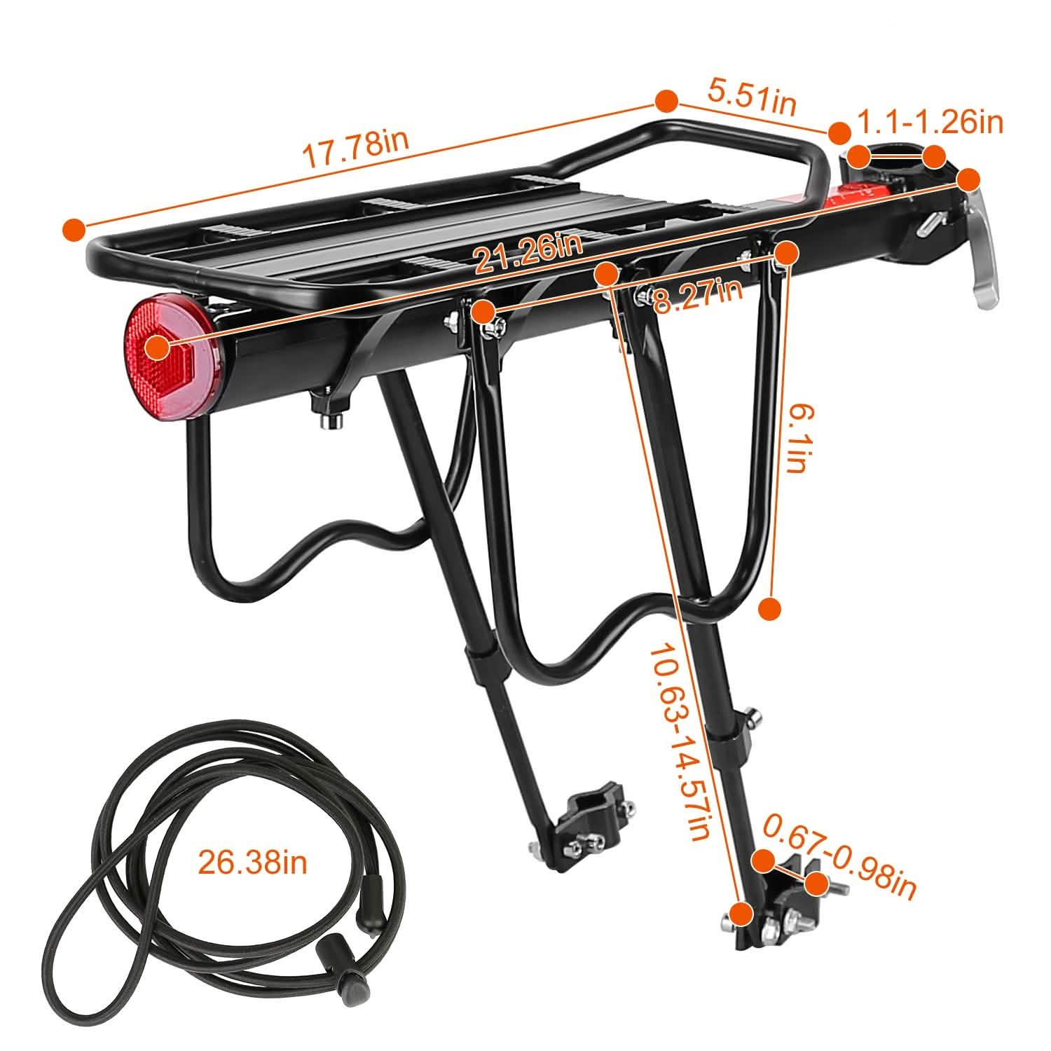 Adjustable Bike Cargo Rack