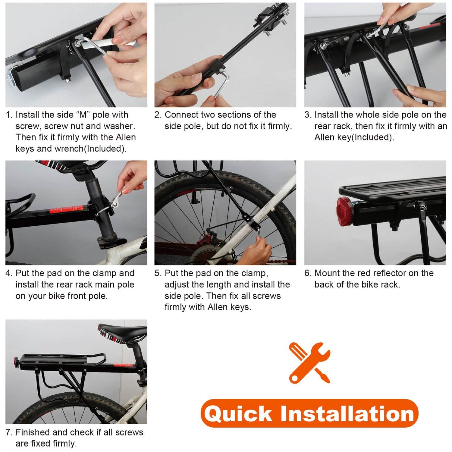 Adjustable Bike Cargo Rack