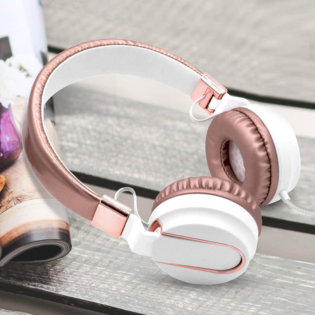 Adjustable Headband On-Ear Headphones with Built-in Mic
