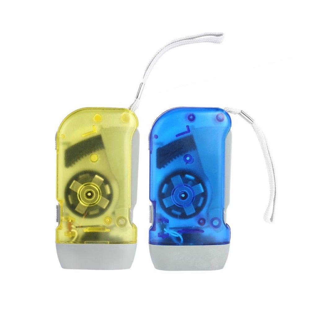 Adjustable Super Bright LED Light Hand Press Flashlight Waterproof Wind Up Light Hand Crank Flashlight Torch Light Crank Lamp Power For Hiking Outdoor Home Camping