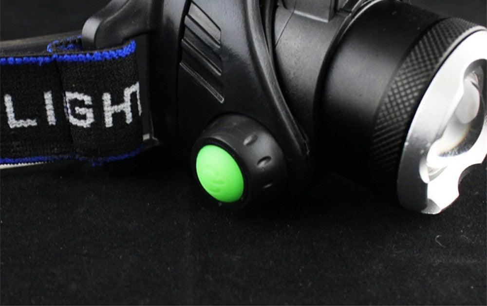 Adjustable USB Rechargeable IR Sensor Super Bright Headlight Battery For Long Working Time LED Headlamp Fishing  Waterproof Head Light Lamp Perfect For Running  Camping
