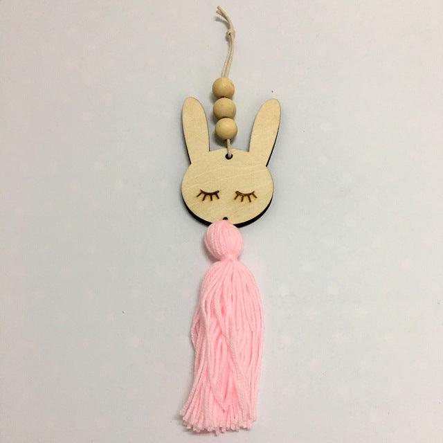 Adorable Sleepy Eye Eyelash Kids Room Decoration Crafts Wood  Wall Hanging Stars Decorative Beads Tassel Photography Props Gift For Kids Bedroom Decor Makeup Sticker For Girls Room Wall Art