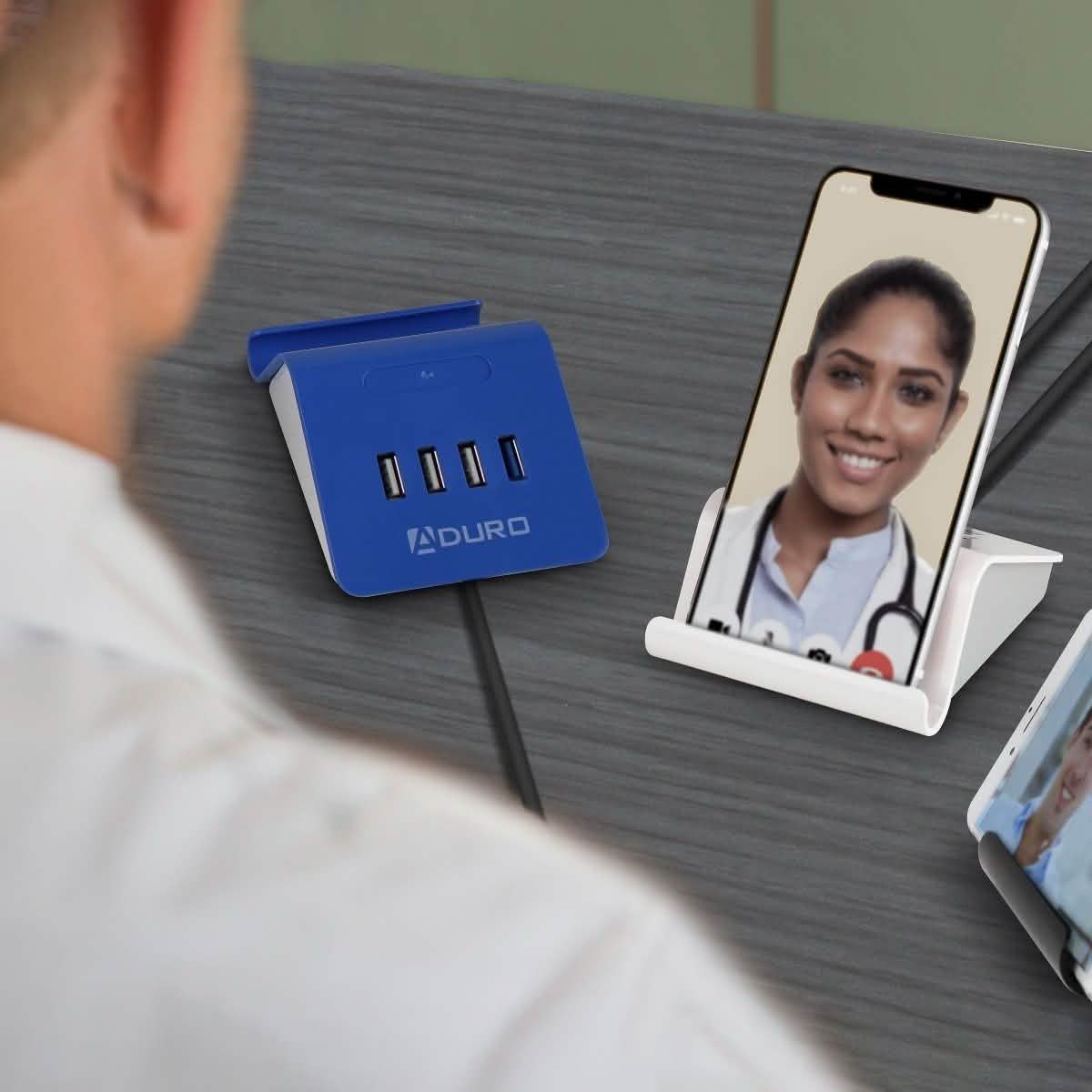 Aduro PowerUp 4-Port USB Charging Station and Stand