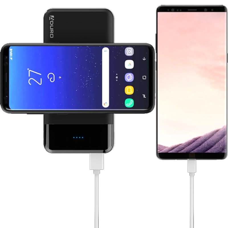 Aduro PowerUp Wireless Charging 10,000mAh Dual-USB Backup Battery
