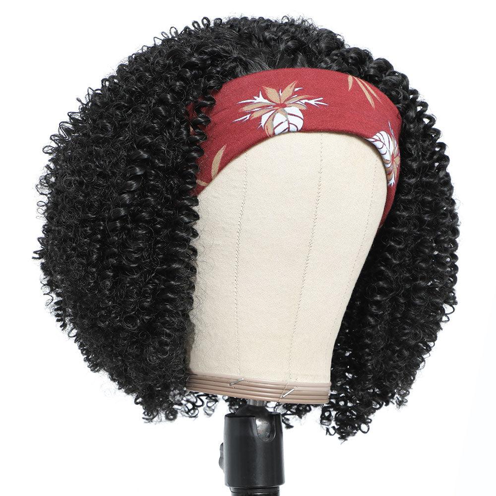 Afro Kinky Curly Short Bob Wigs Headband Wigs for Black Women Water Wave Synthetic Hair Wigs Wigs For Black Women Cosplay Wigs For Women