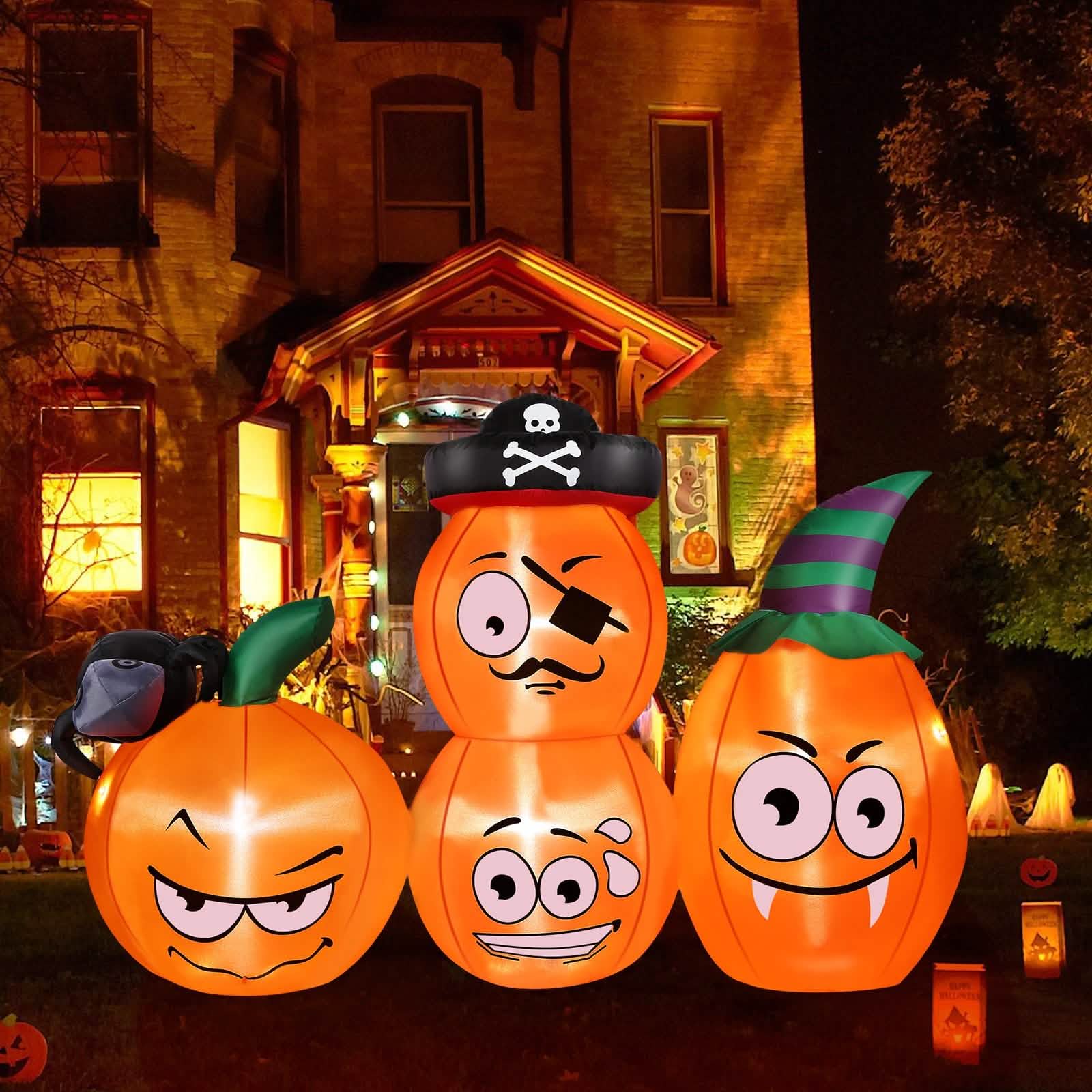 AGPTEK 4.9 Ft. Halloween Pumpkin Outdoor Decoration