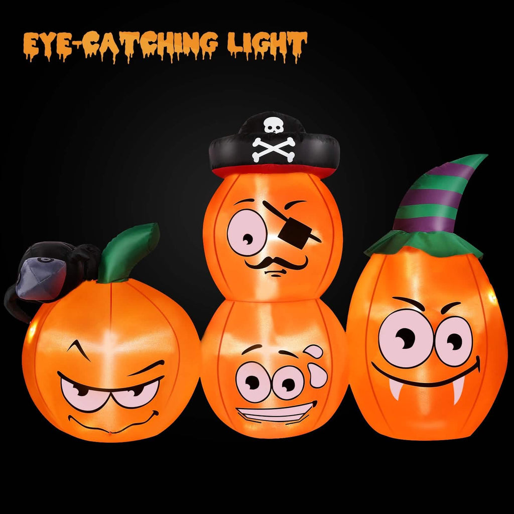 AGPTEK 4.9 Ft. Halloween Pumpkin Outdoor Decoration
