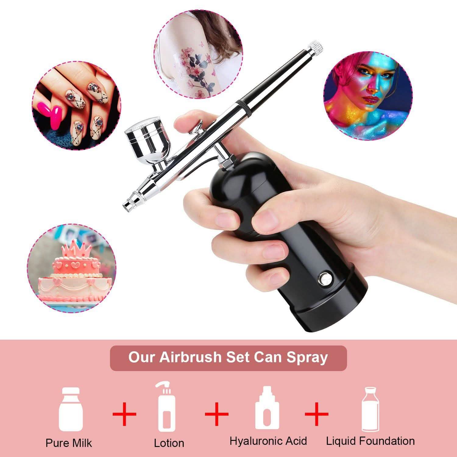 AGPtEK Airbrush Kit Mini Air Compressor