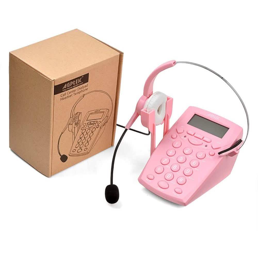 AGPtek Call Center Dialpad Corded Headset Telephone