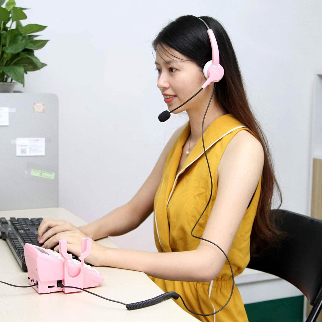 AGPtek Call Center Dialpad Corded Headset Telephone