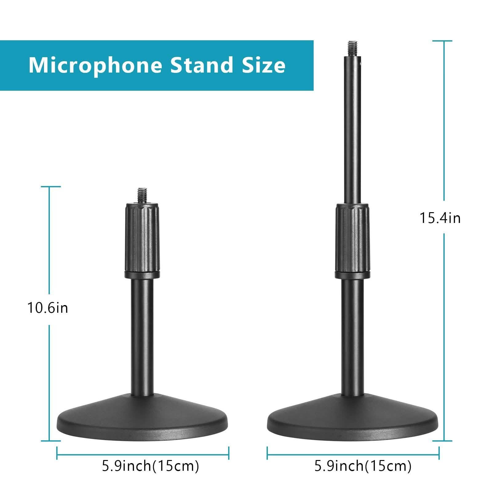 AGPtEK Compact Microphone Isolation Shield+Desk Mic Stand