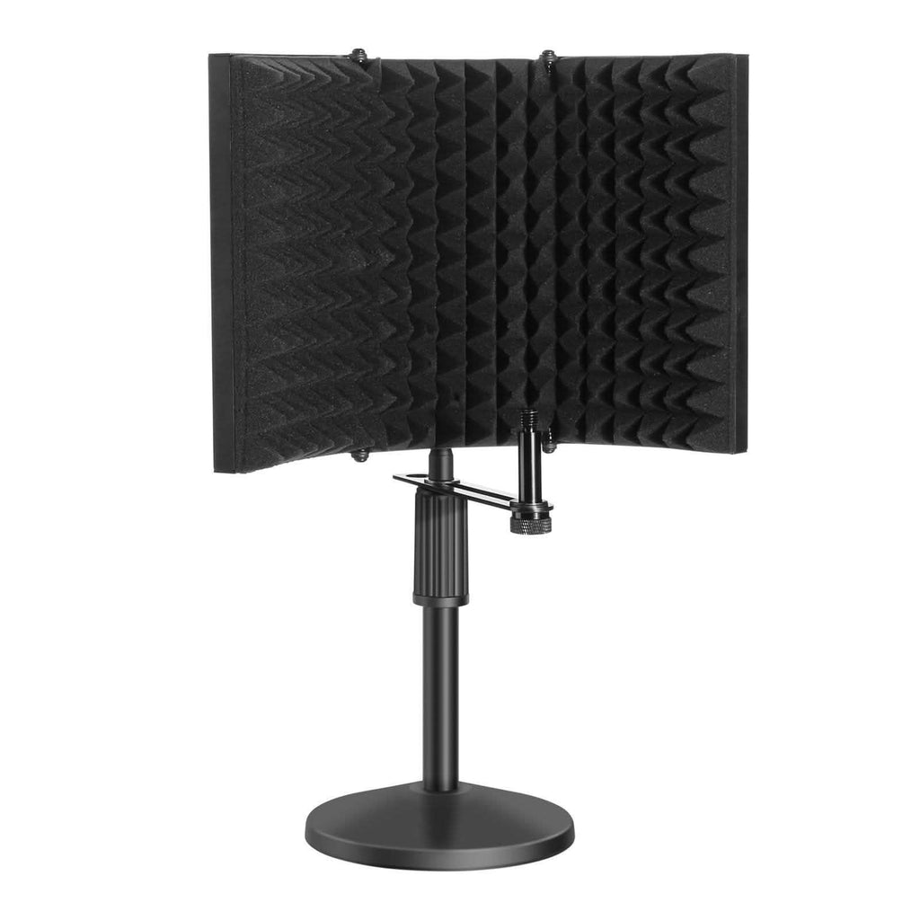AGPtEK Compact Microphone Isolation Shield+Desk Mic Stand