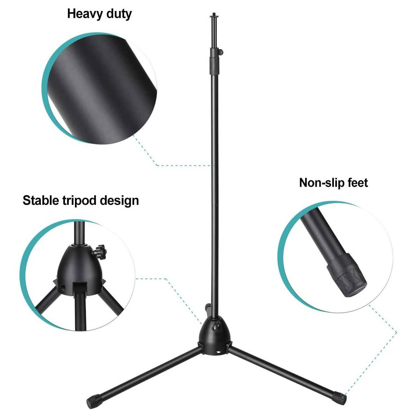 AGPtEK Condenser Microphone Stand with Non-Slip Feet