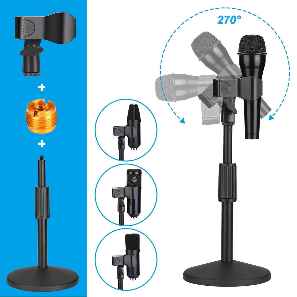 AGPtEK Desk Microphone Stand with Mic
