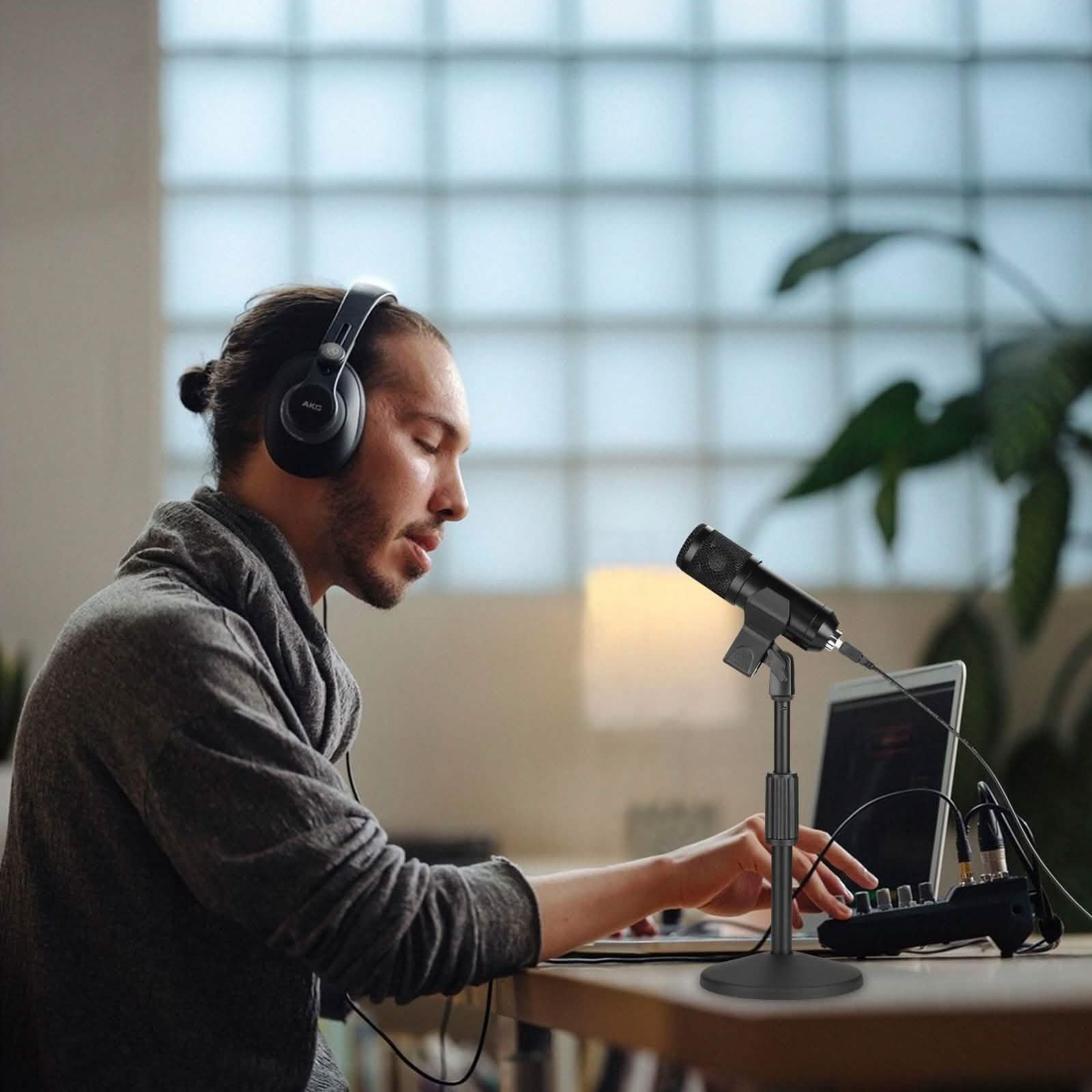 AGPtEK Desk Microphone Stand with Mic