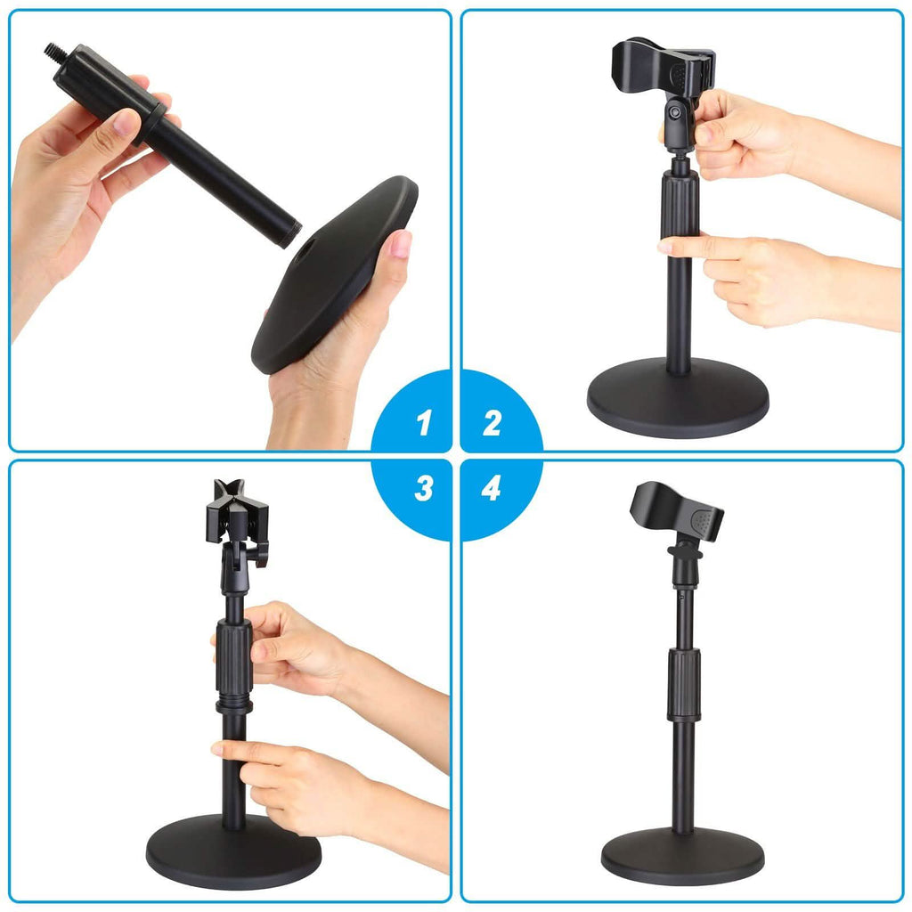AGPtEK Desk Microphone Stand with Mic
