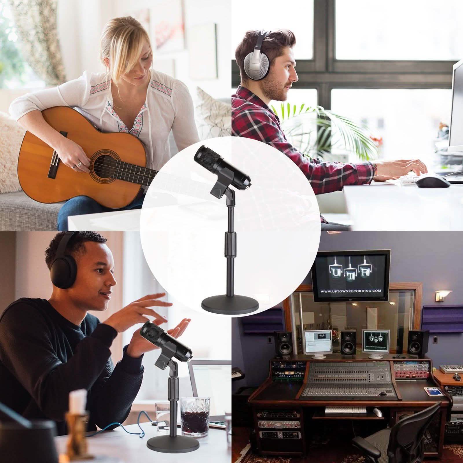 AGPtEK Desk Microphone Stand with Mic