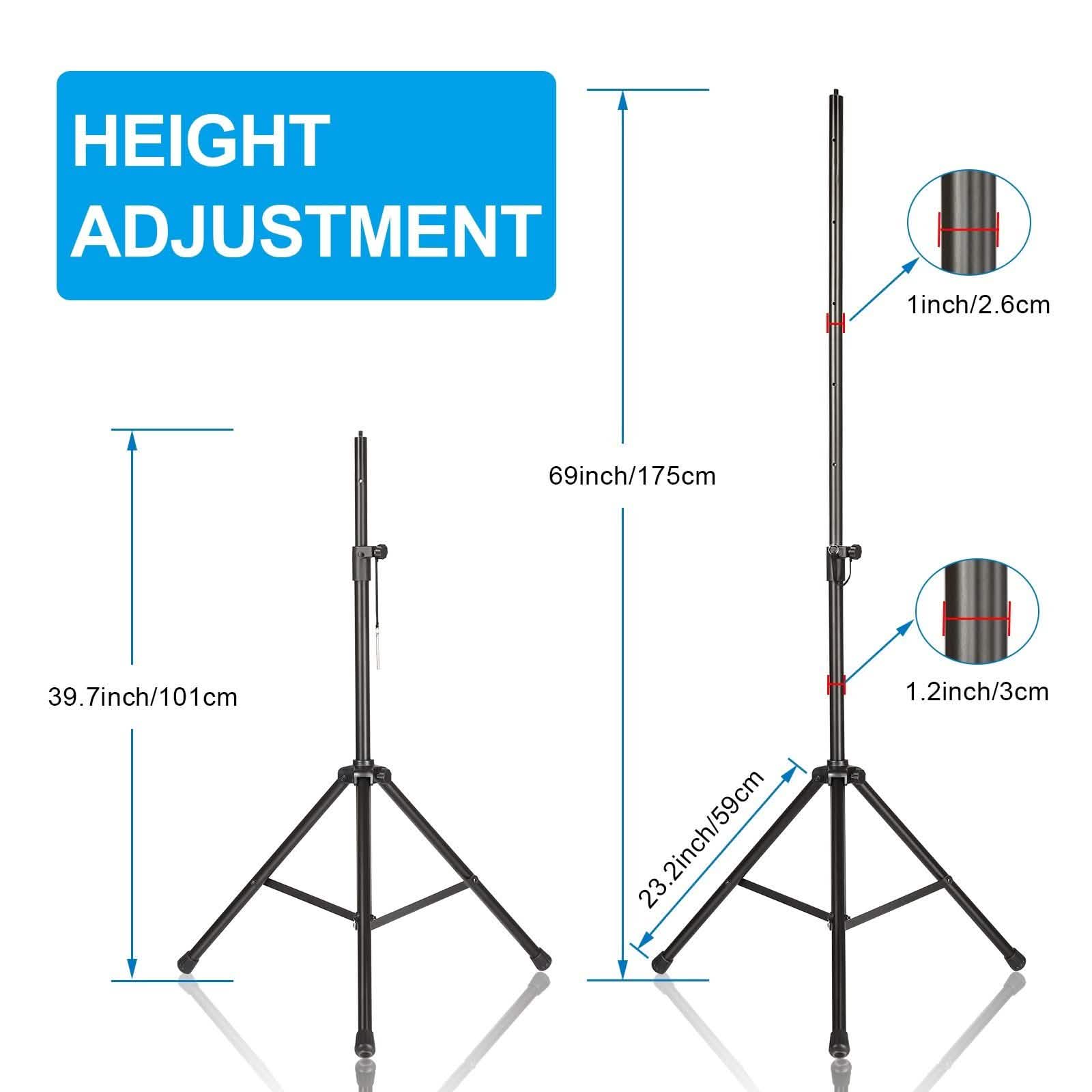 AGPtEK Microphone Stand Wind Screen Bracket with Adjustable Non-slip Tripod Base
