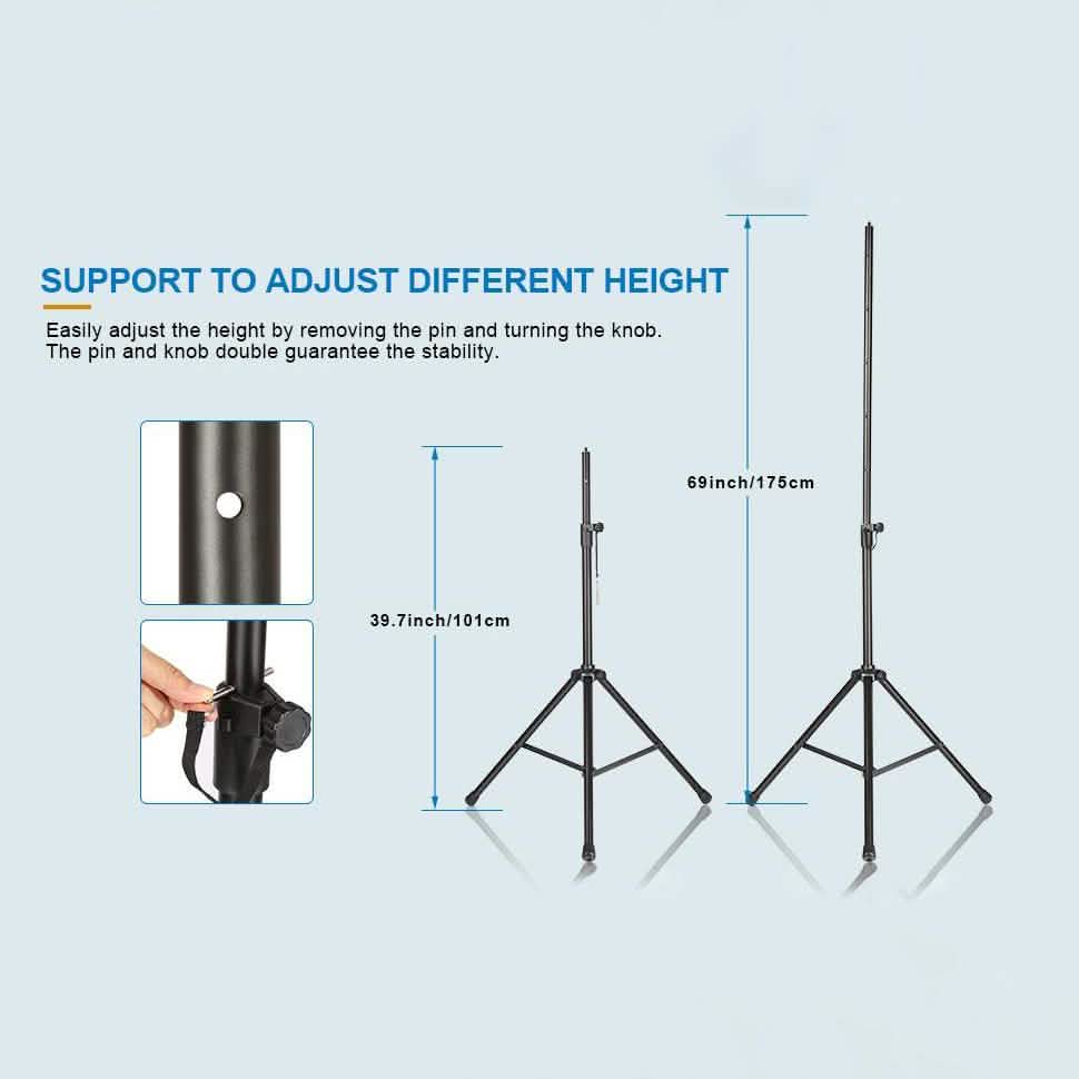 AGPtEK Microphone Stand Wind Screen Bracket with Adjustable Non-slip Tripod Base