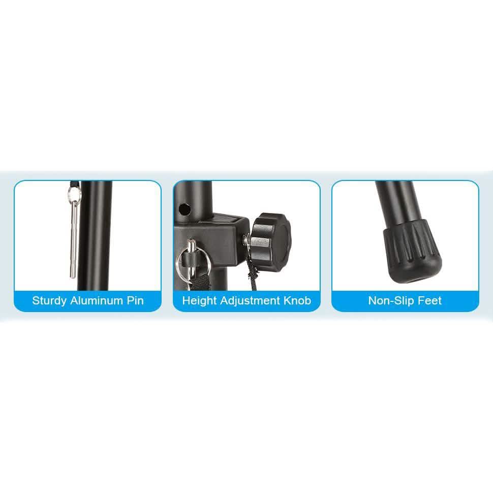 AGPtEK Microphone Stand Wind Screen Bracket with Adjustable Non-slip Tripod Base