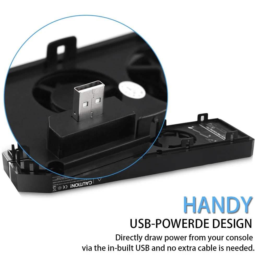 Agptek Xbox One Cooling Fan 3 Cooler with 2 Ports USB Hub