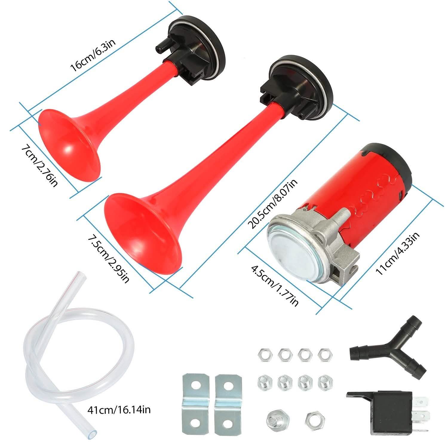 Air Horn Dual Trumpet 12V 115DB