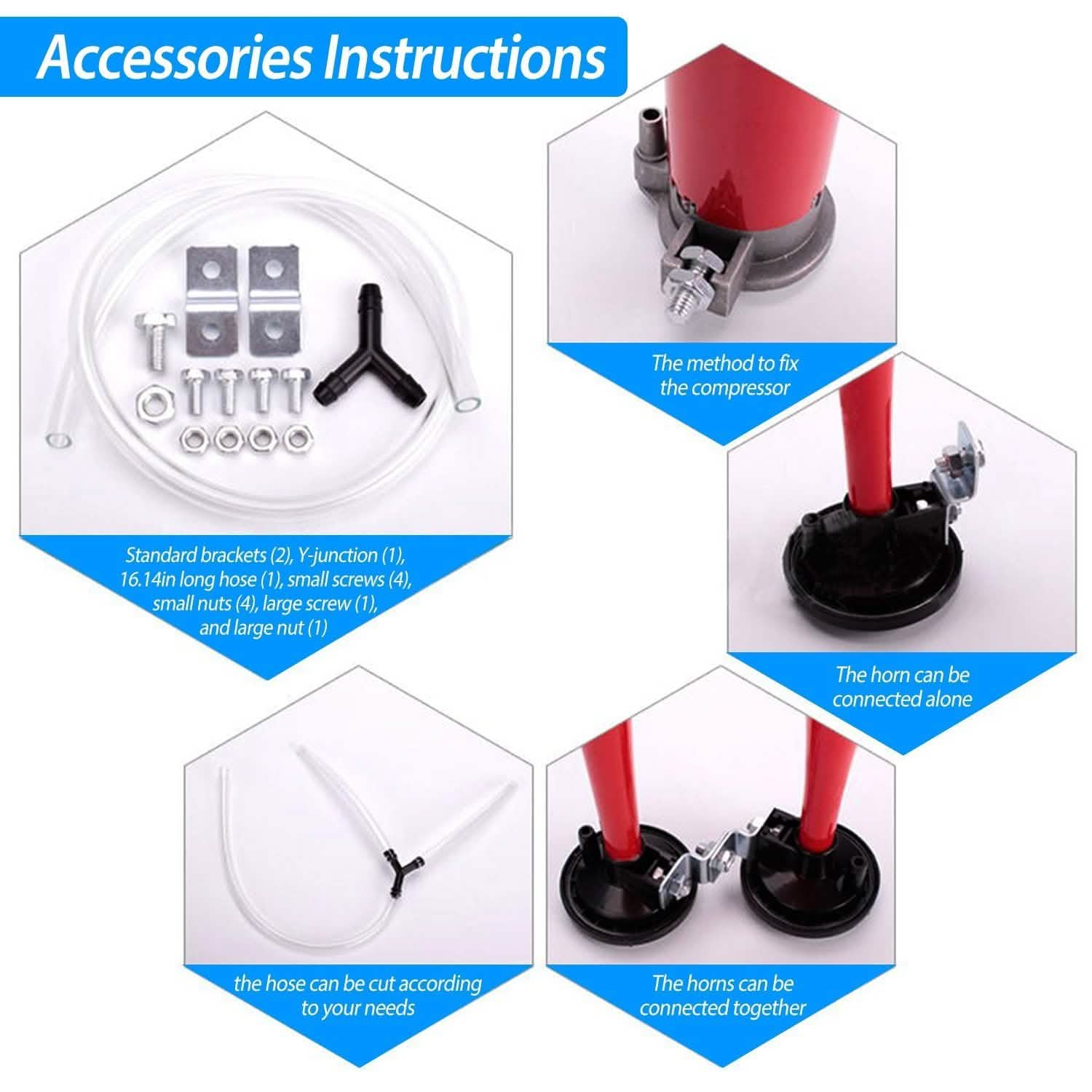 Air Horn Dual Trumpet 12V 115DB