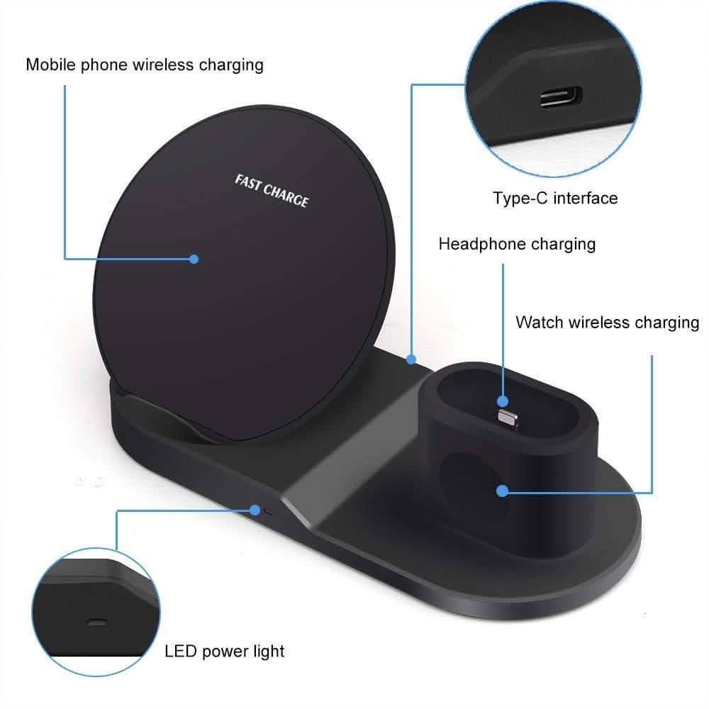 AirDock 3-in-1 Wireless Power Charging Station