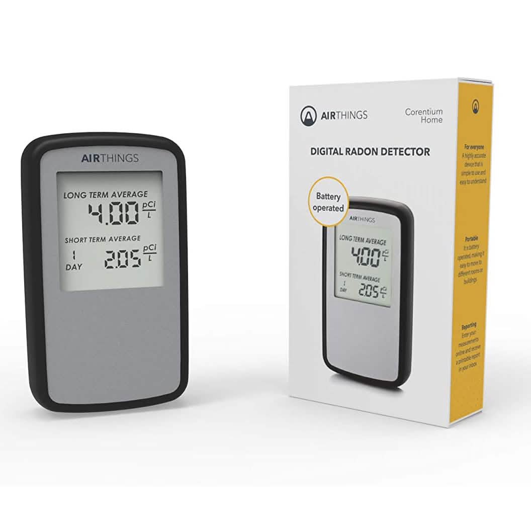 Airthings Corentium Home Radon Detector 223 Portable