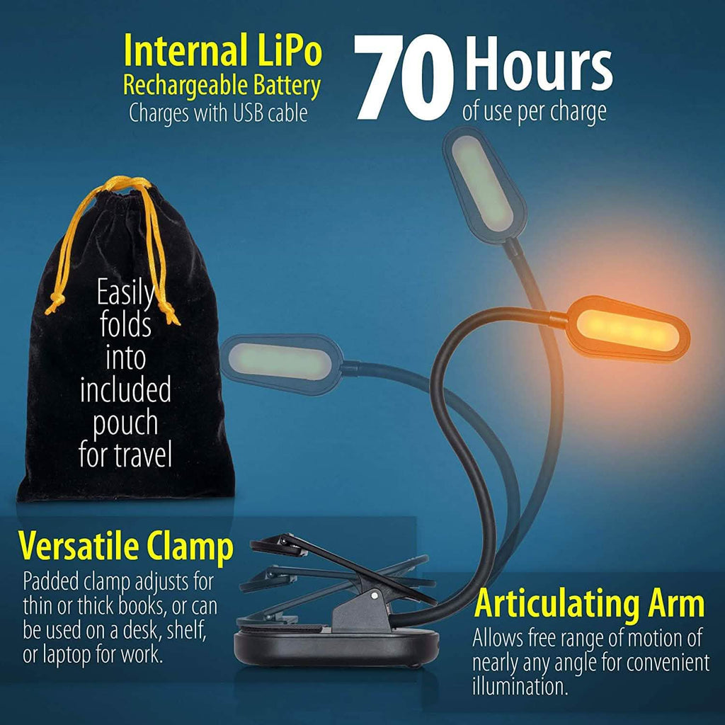 All in One Rechargeable Book Light Kit