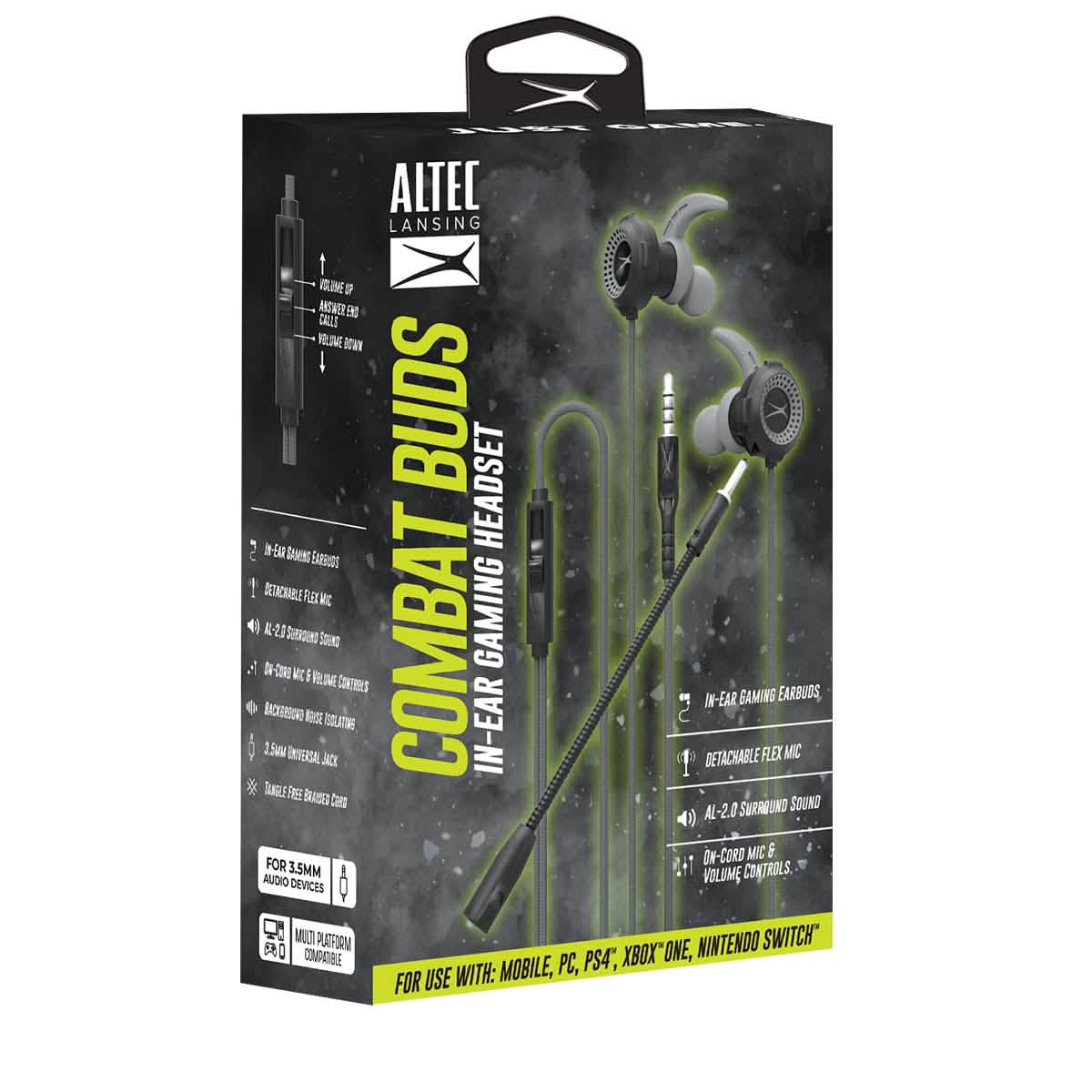 Altec Lansing - 3.5mm Combat Gaming Earbuds