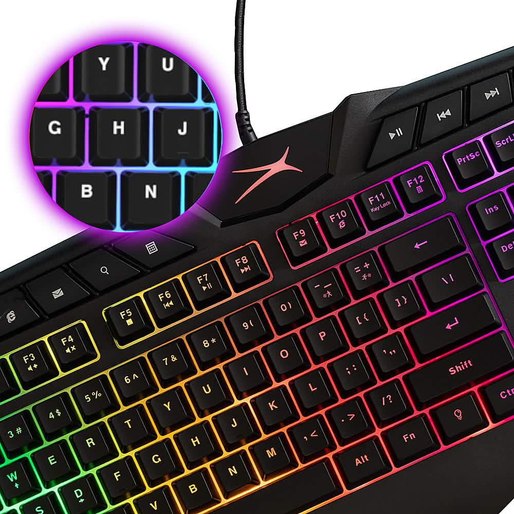 Altec Lansing - M180 Membrane RGB Gaming Keyboard - Multi-Color