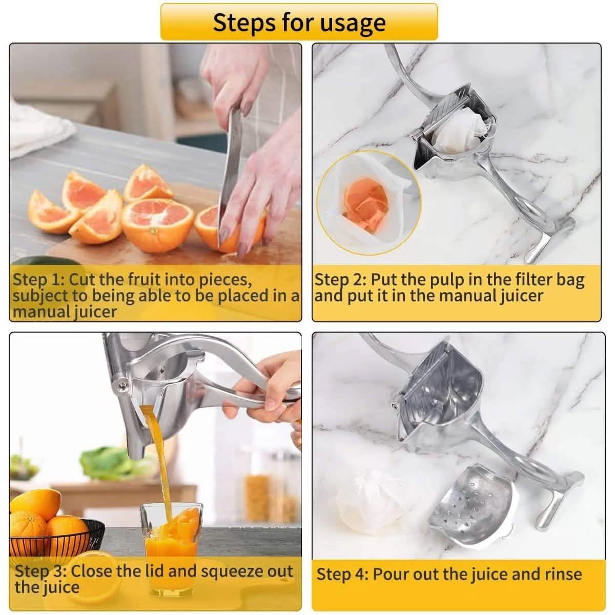 Aluminum Alloy Manual Hand Pressure Juicer