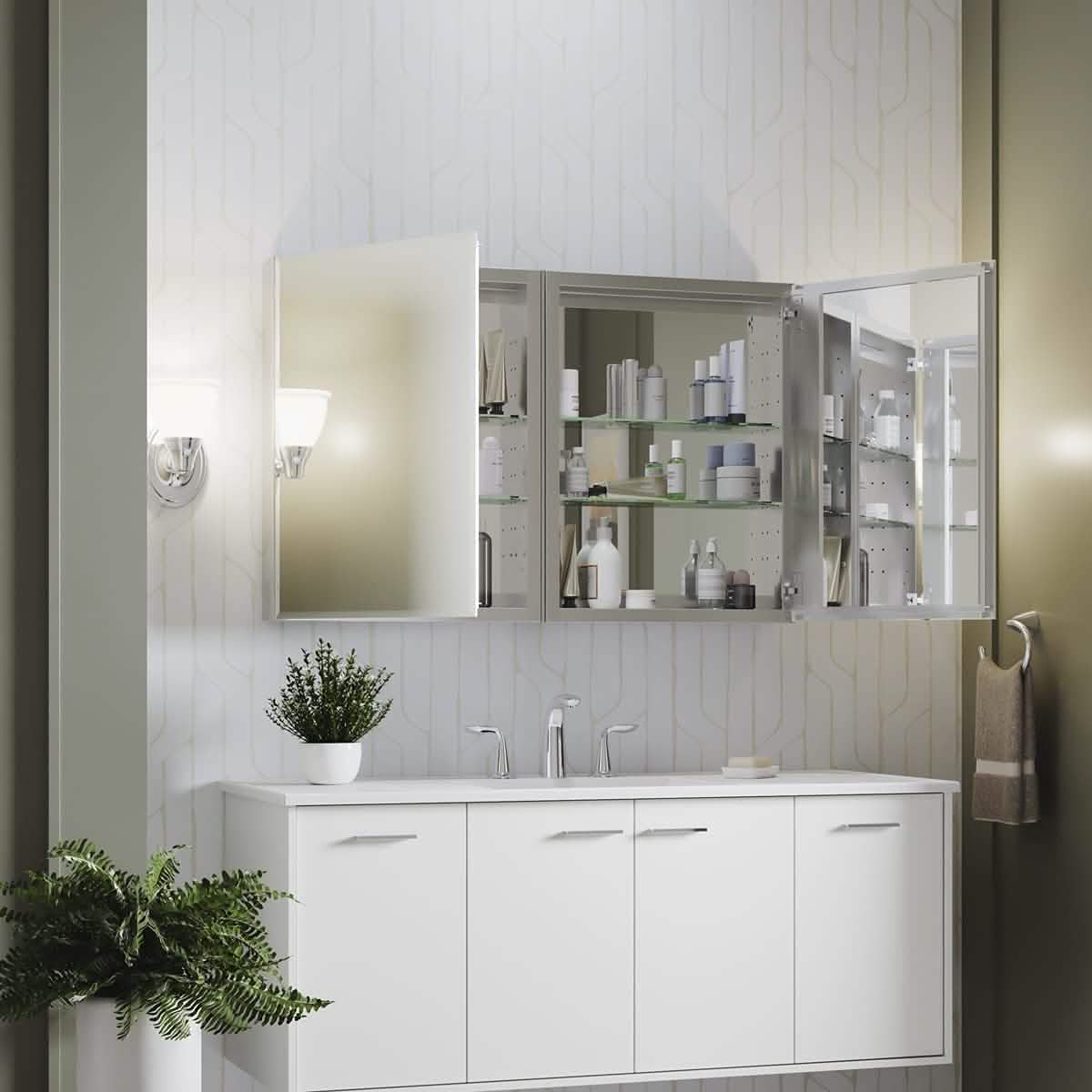Aluminum Single Medicine Cabinet with Mirror Door