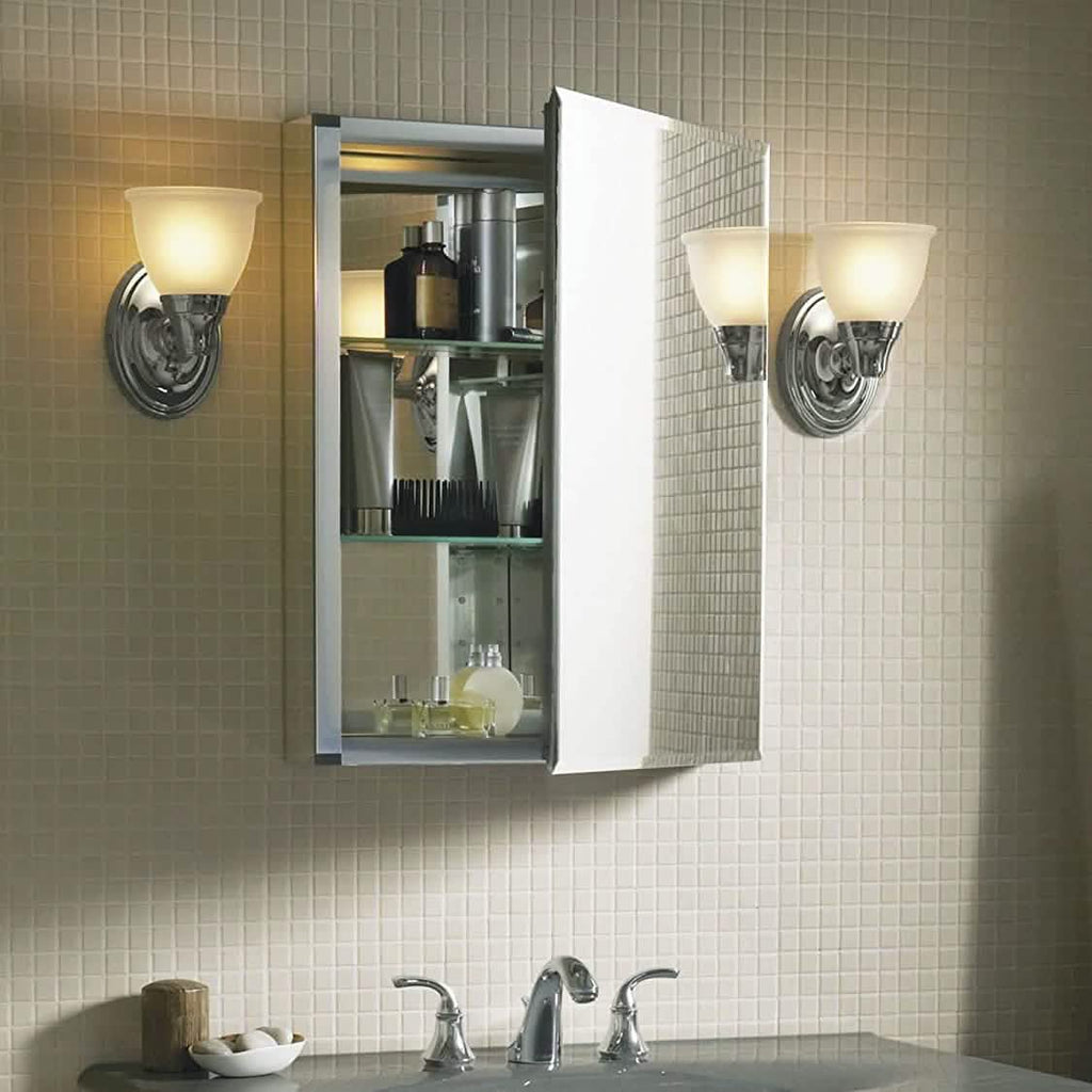 Aluminum Single Medicine Cabinet with Mirror Door