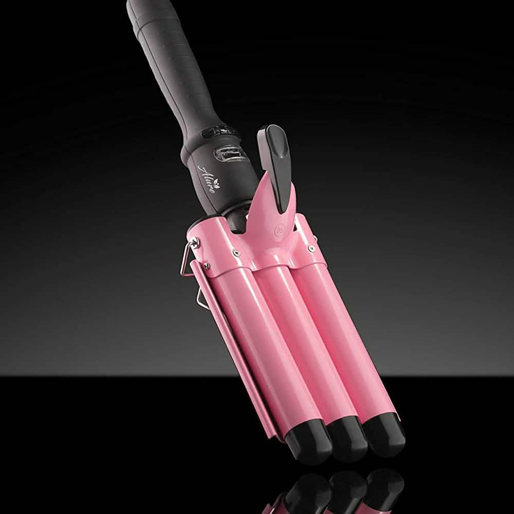 Alure Three Barrel Curling Iron Wand with LCD Temperature Display